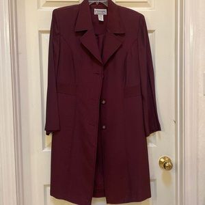 J Stevens maroon dress and coat